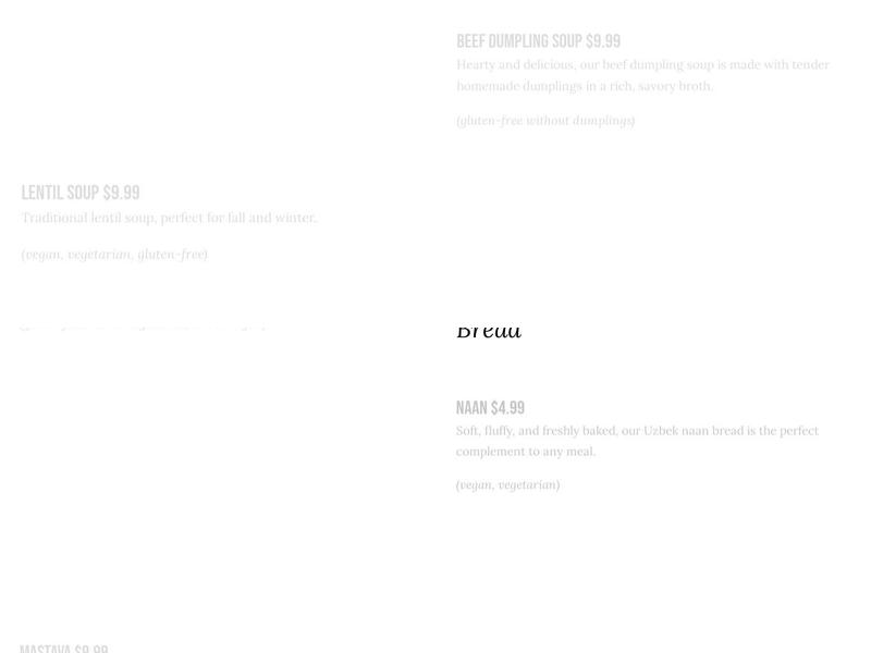 Alons Halal Grill Menu