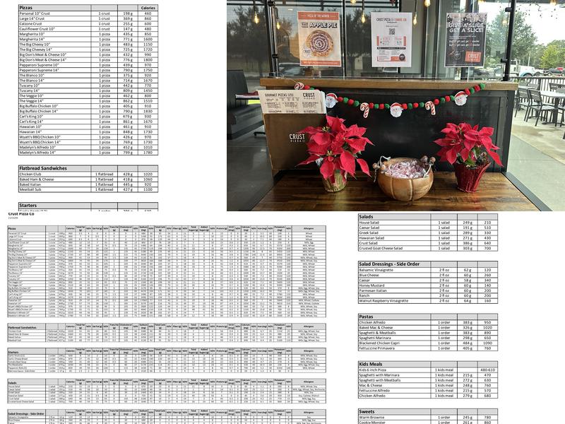 Crust Pizza Co. - Conroe 336 Menu