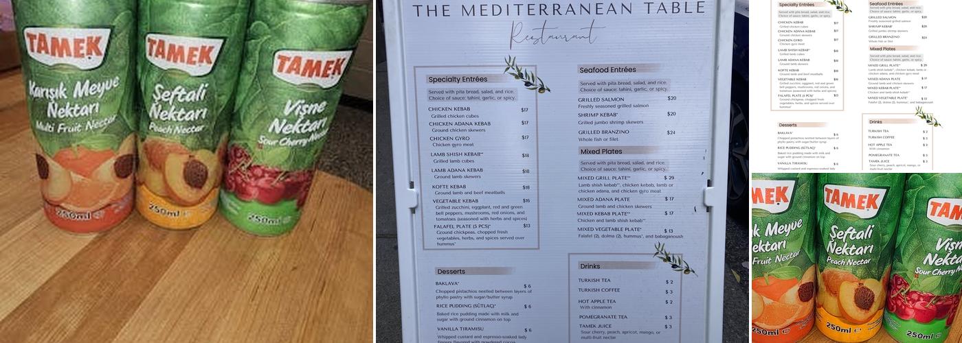 The Mediterranean Table Menu