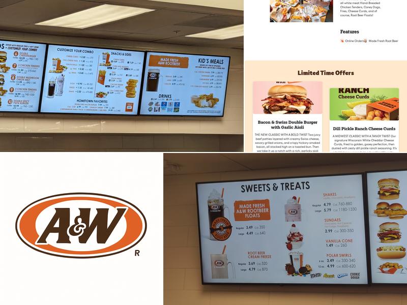 A&W Restaurant Menu