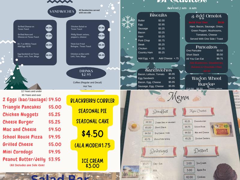 11E Diner Menu