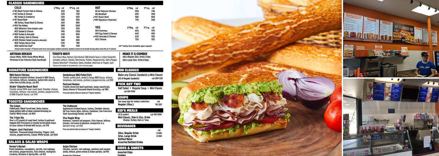 TOGO'S Sandwiches Menu