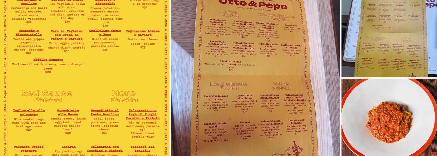 Otto & Pepe Menu
