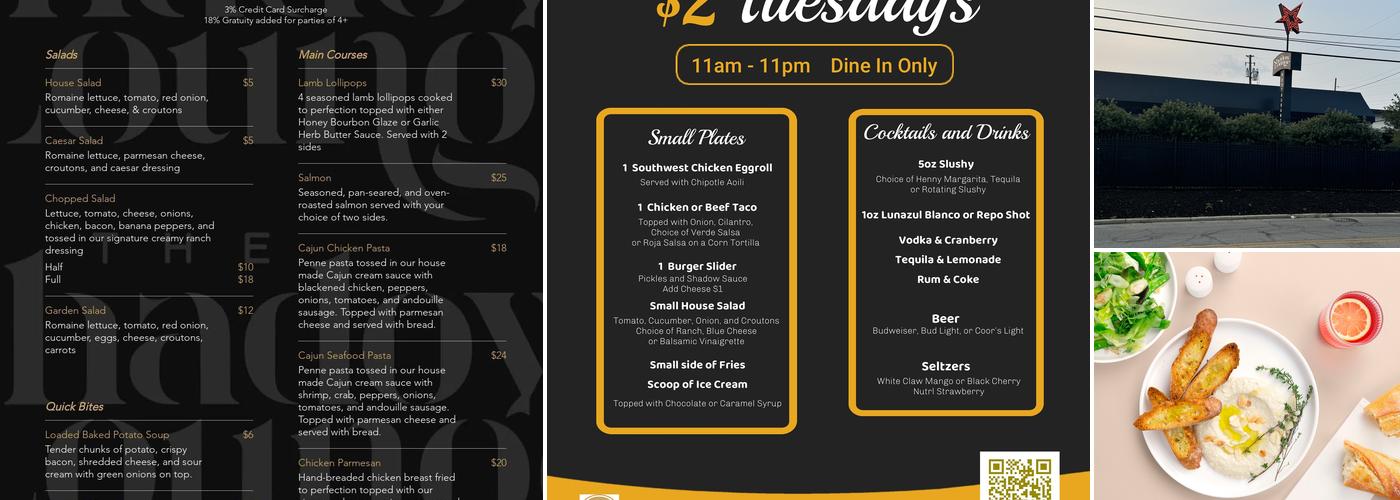 Shadow Lounge & Restaurant Menu