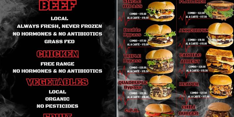 Flatliners Grill Menu