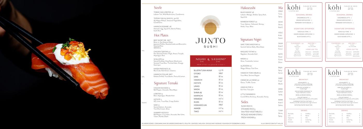 Junto Menu