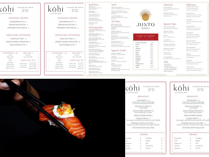 Junto Menu
