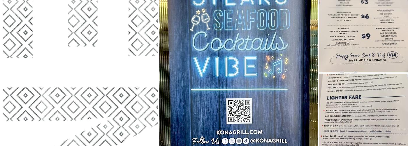 Kona Grill - Tigard Menu