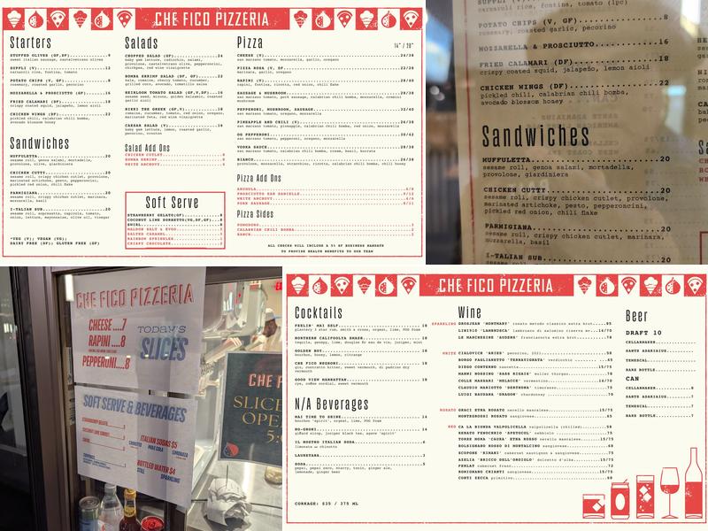 Che Fico Pizzeria at Thrive City Menu