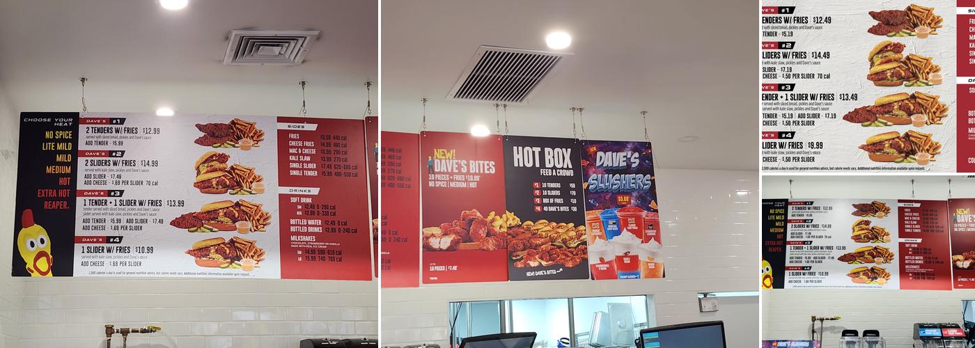 Dave's Hot Chicken Menu