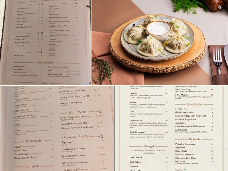 Ethno Restaurant Menu