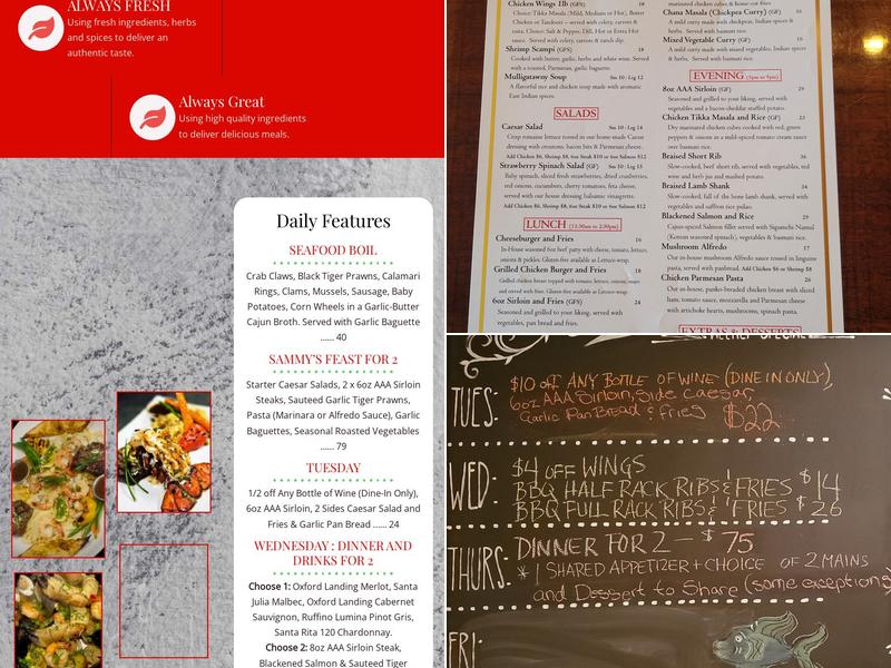 Sammy's Kitchen and Bar Menu