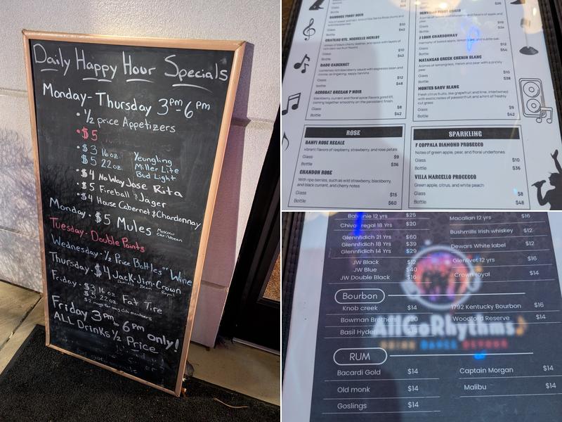 AllGoRhythms Gastro Bar Menu