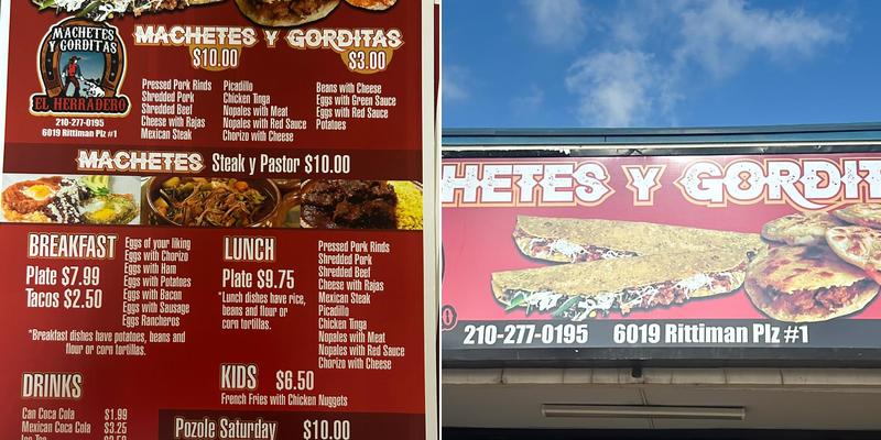 Machetes y Gorditas El Herradero Menu