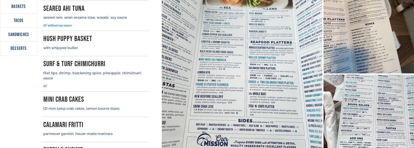 Cape Fear Seafood Company Menu
