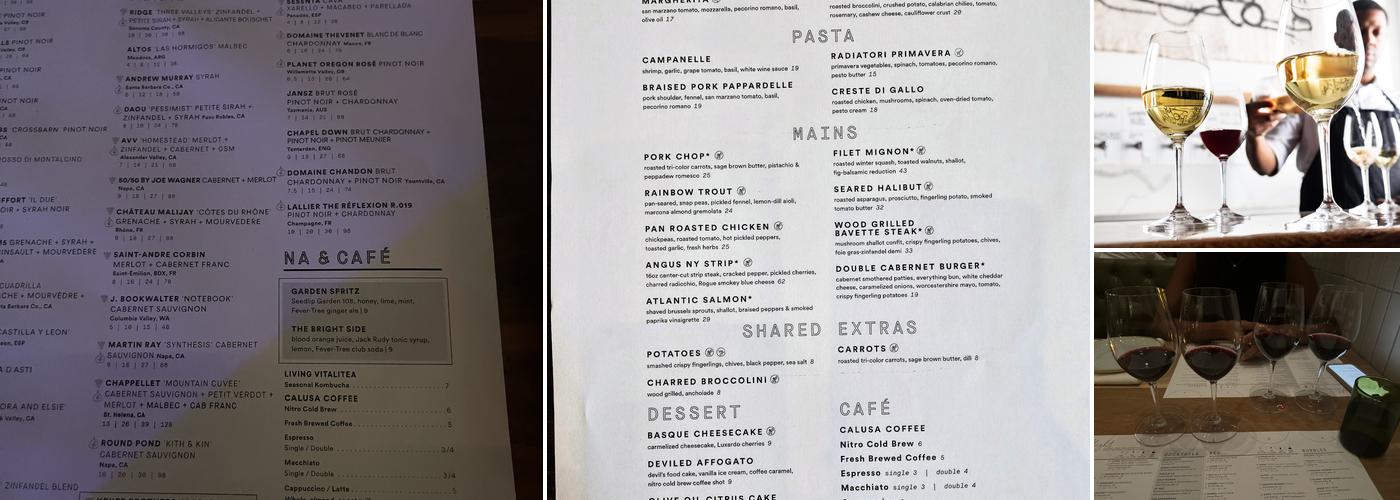 Sixty Vines Menu