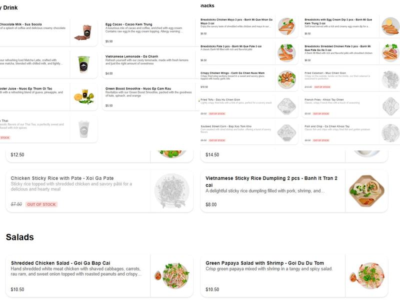 Roam Bean Coffee Menu