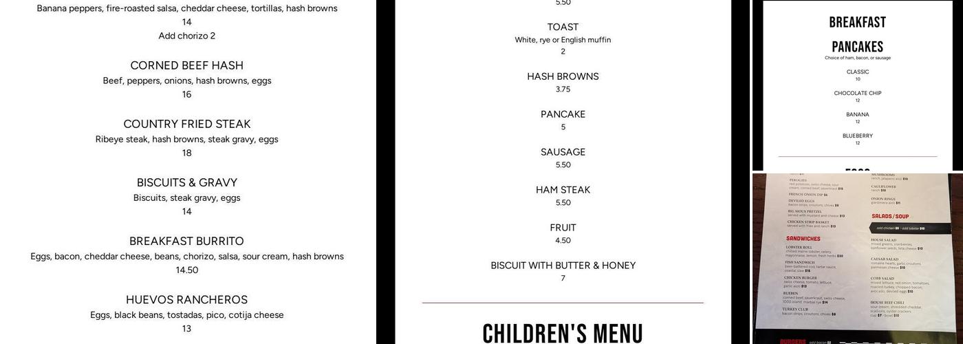 Big Sioux Burger Menu