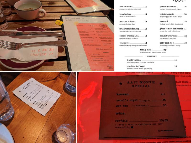 C as in Charlie Menu