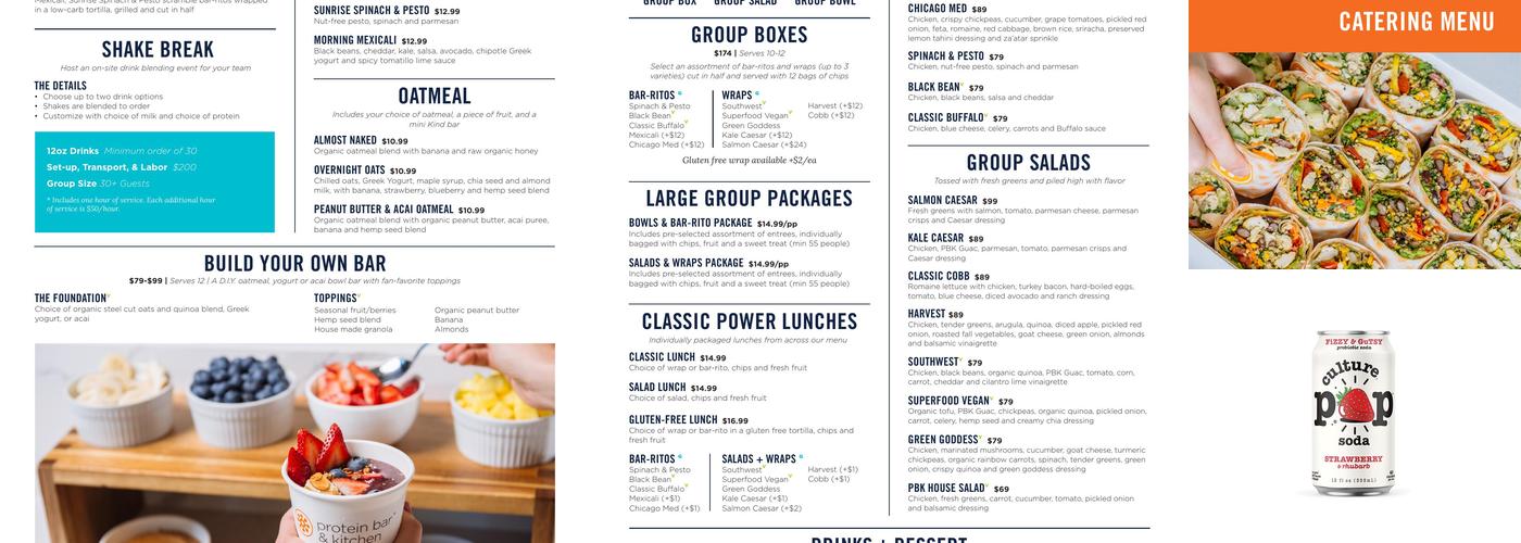 Protein Bar & Kitchen - O'Hare - Terminal 5 Menu