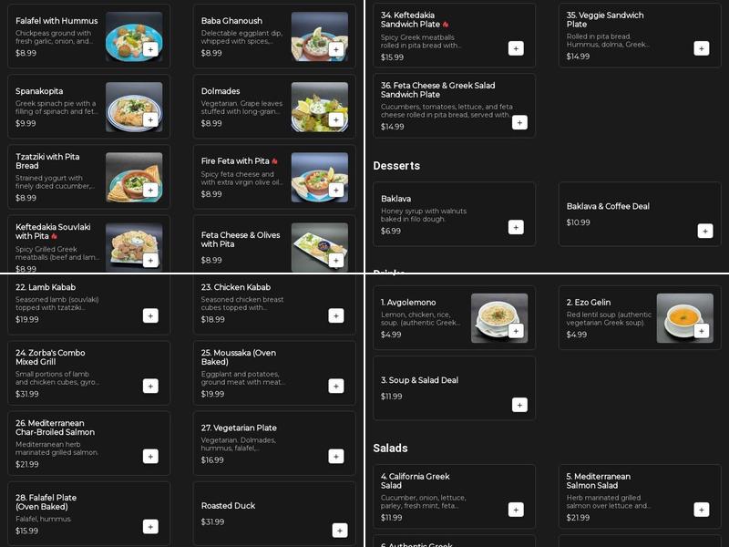 Santorini Gyro Rancho Mirage Menu