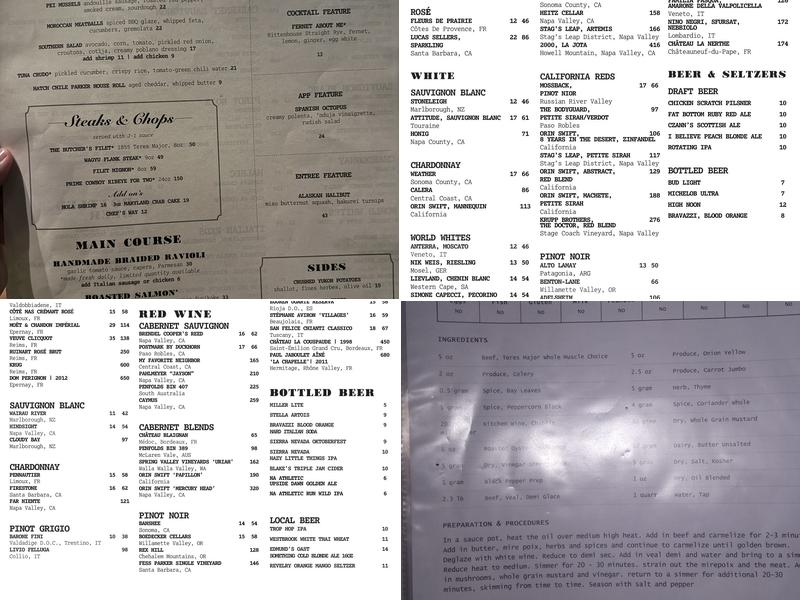 Church and Union Denver Menu