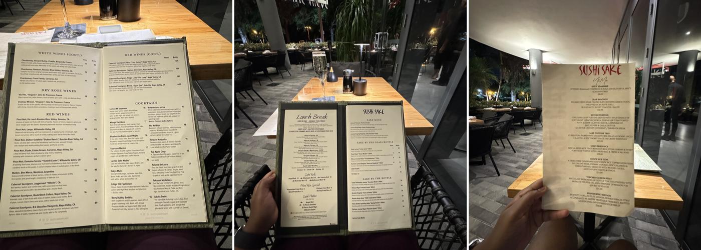 Sushi Sake MiMo Menu