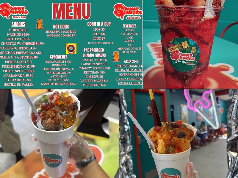 Sammy Snacks Menu
