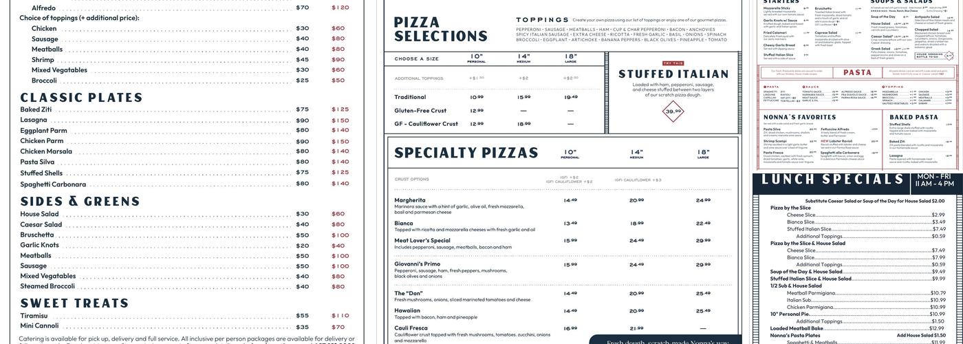 Giovanni's Pizzeria & Kitchen Menu