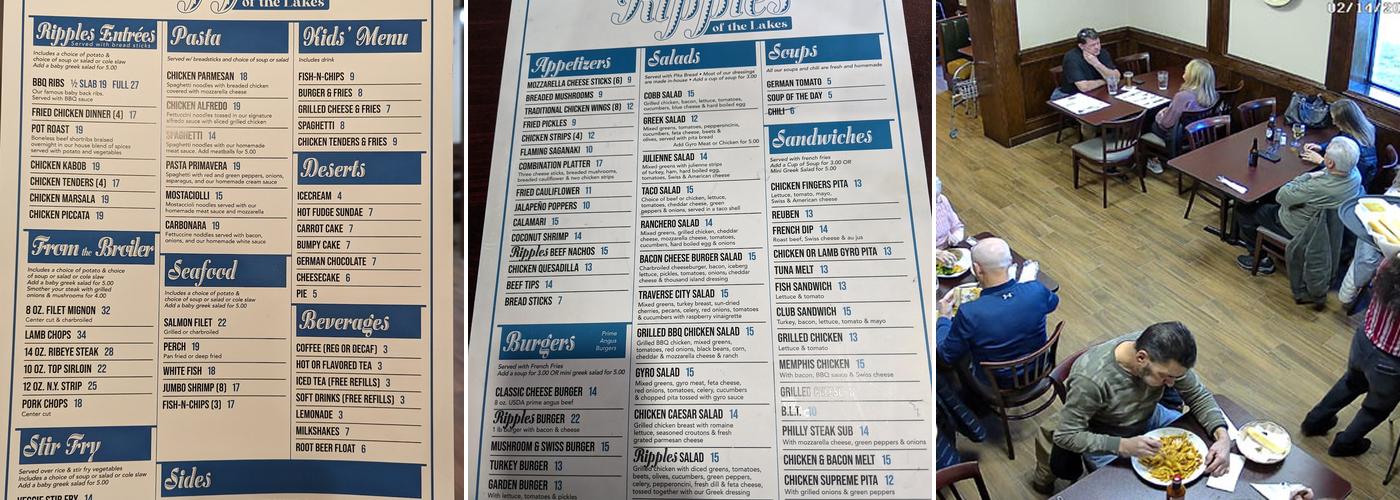 Ripples Of The Lakes Restaurant And Bar Menu