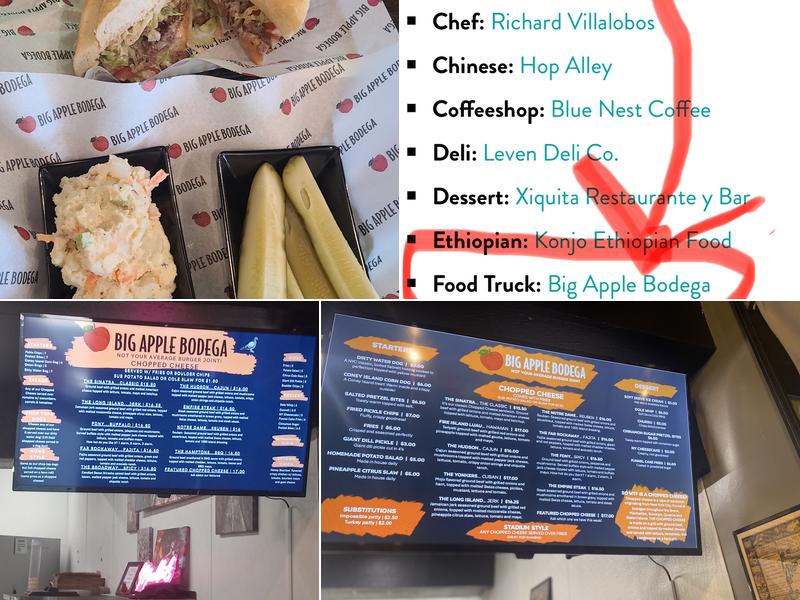 Big Apple Bodega Menu