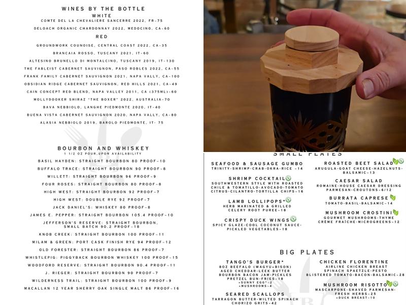 Braddock's Cask & Table Menu