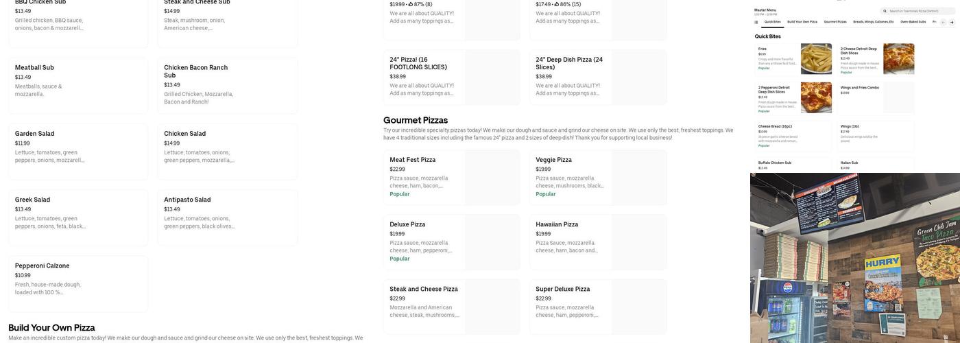 Toarmina's Pizza Midtown (Cass Ave.) Menu