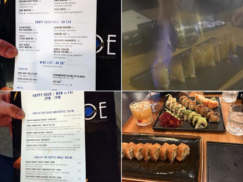 Noe Sushi Bar Miami Menu