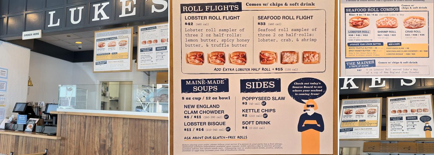 Luke's Lobster Santa Monica Menu