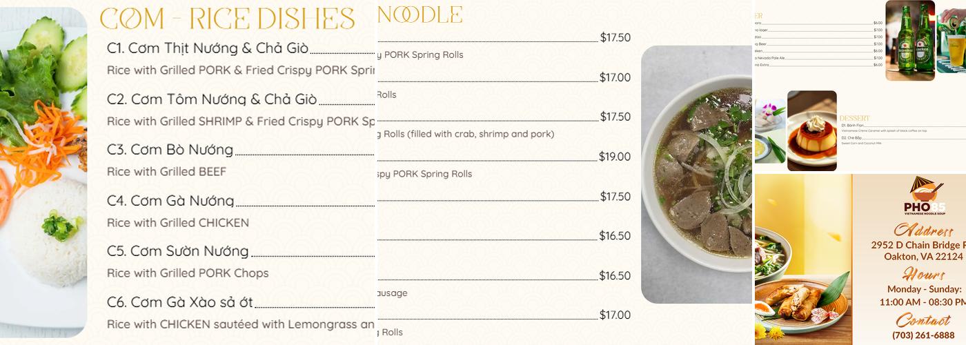 Pho85 Menu