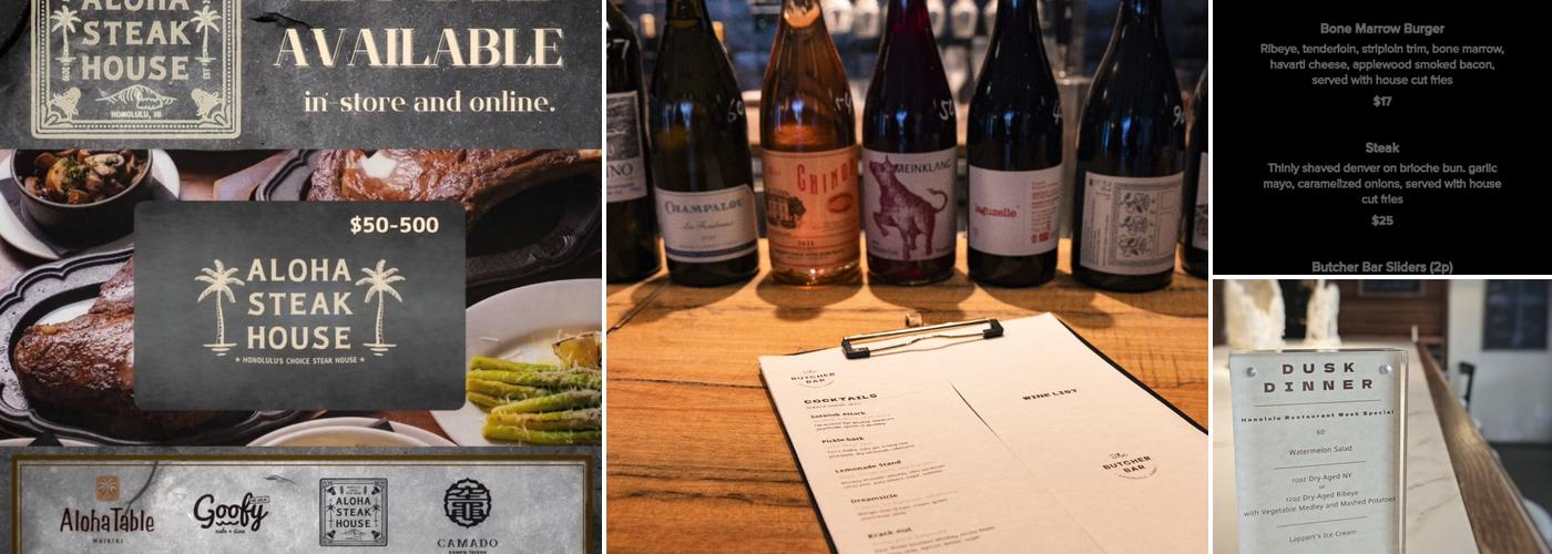 The Butcher Bar by Aloha Steak House Menu