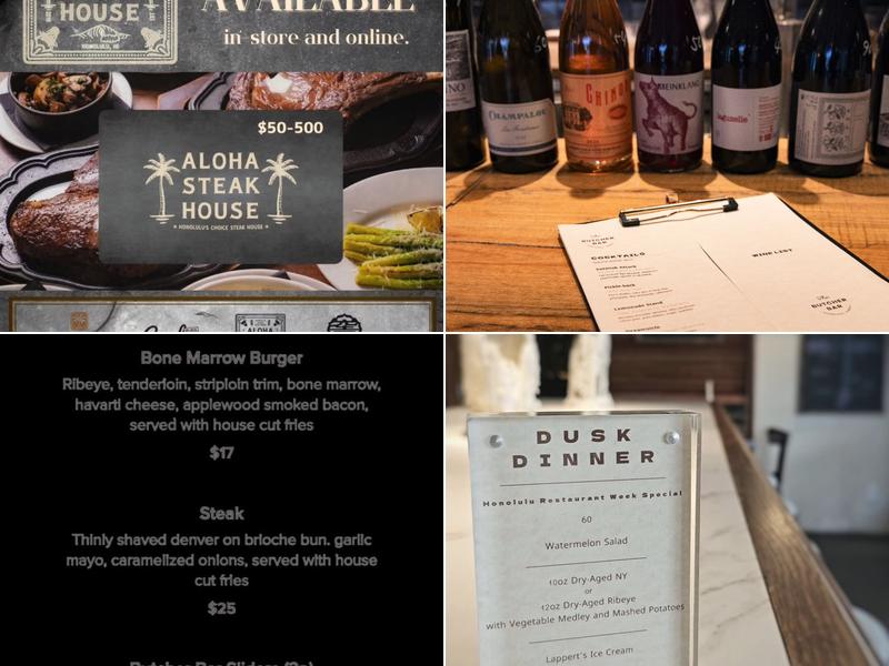 The Butcher Bar by Aloha Steak House Menu