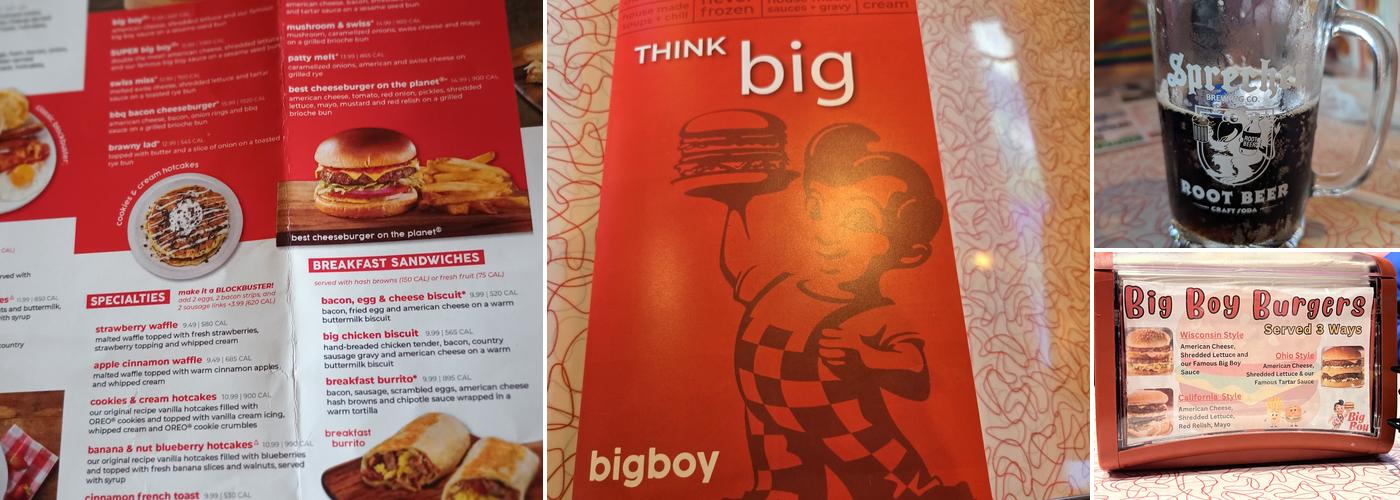 Big Boy Wisconsin Dells Menu