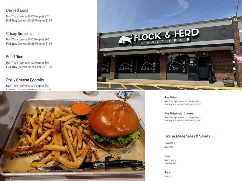 Flock & Herd Gastropub Menu