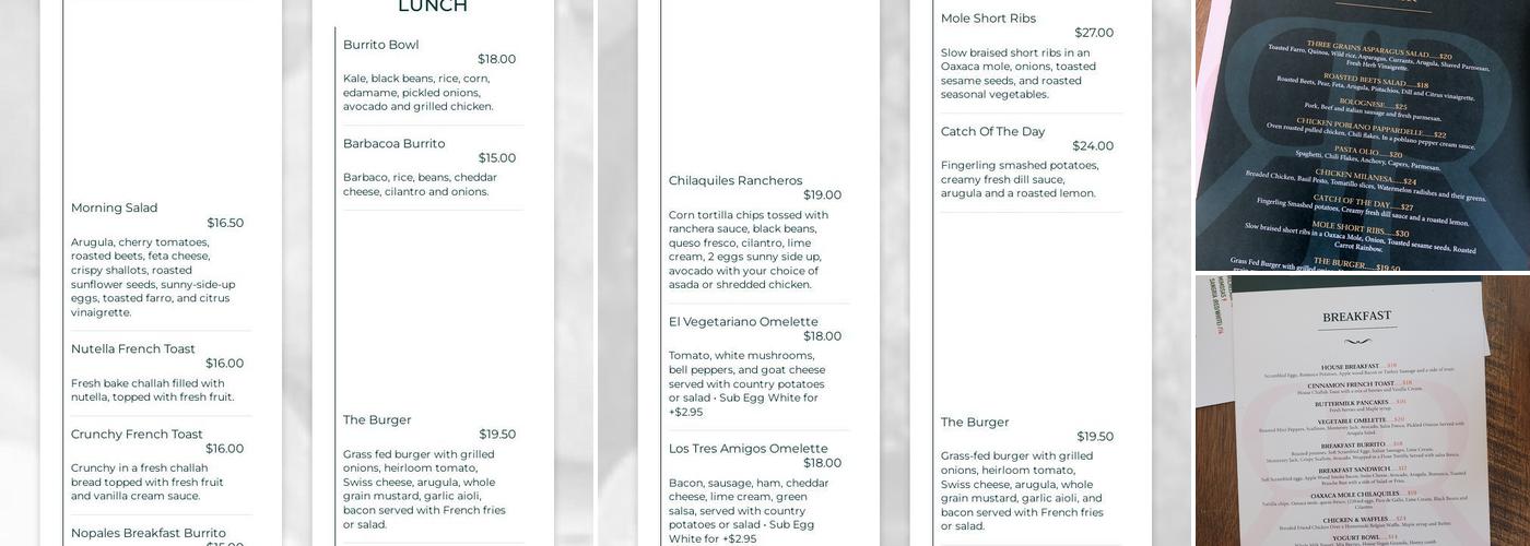 Rosseth Restaurant Menu