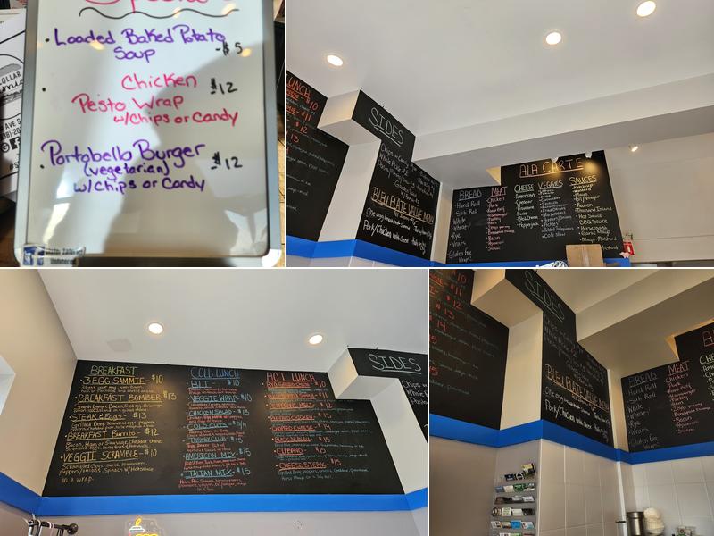 Bleu Collar Sammies Menu