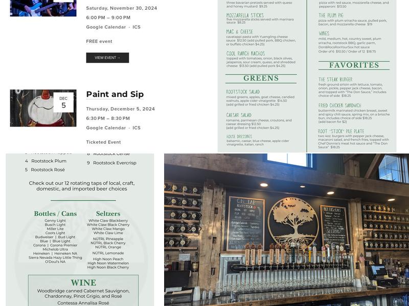 Rootstock Cider & Spirits Menu