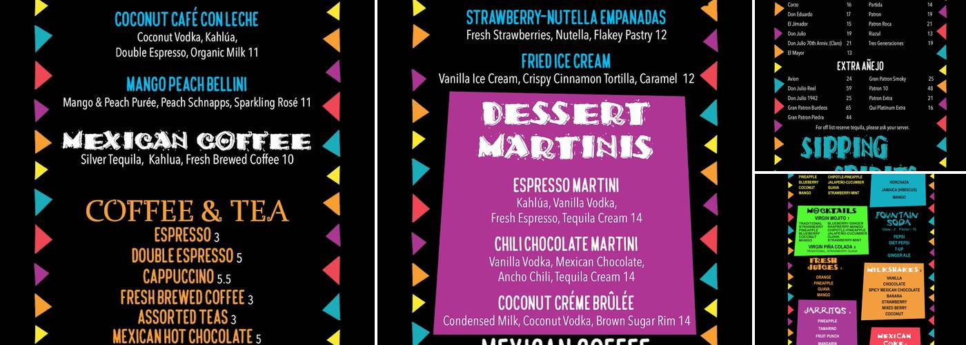 Sofia's Taqueria Toms River Menu