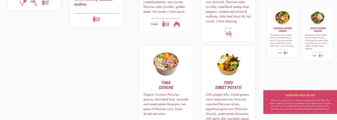 Brasa Peruvian Kitchen Menu