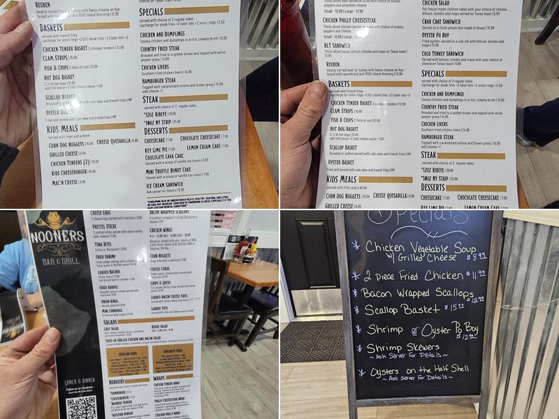 Nooner's Bar and Grille Menu