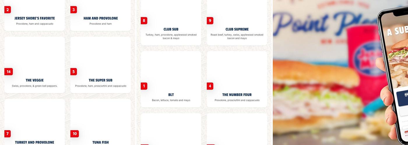 Jersey Mike's Subs Menu