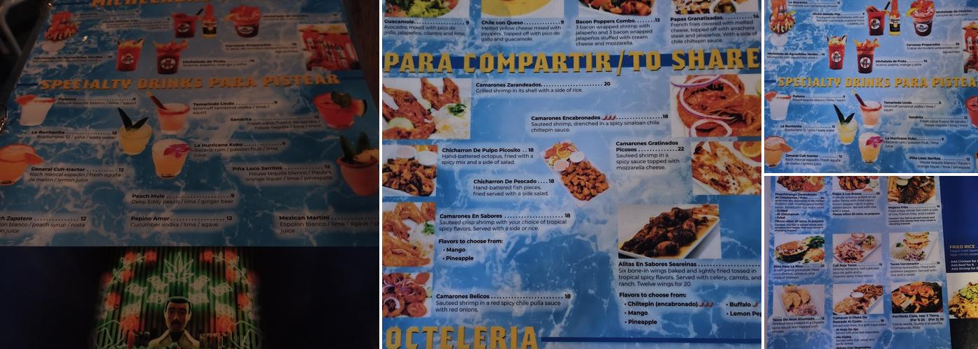 Seareinas Houston Menu