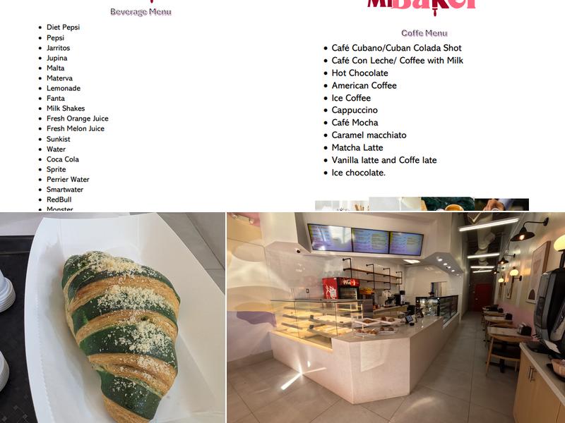 Mr. Baker Menu