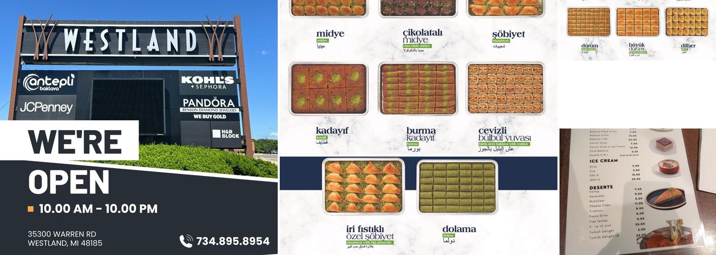 Antepli Baklava Menu